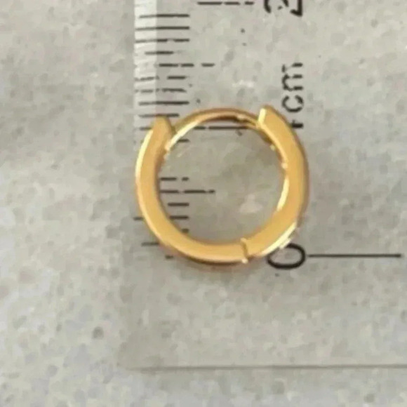 Gold Thick Huggie Hoop Purple Crystal Pave Earrings
Brand New - Picture 3 of 4